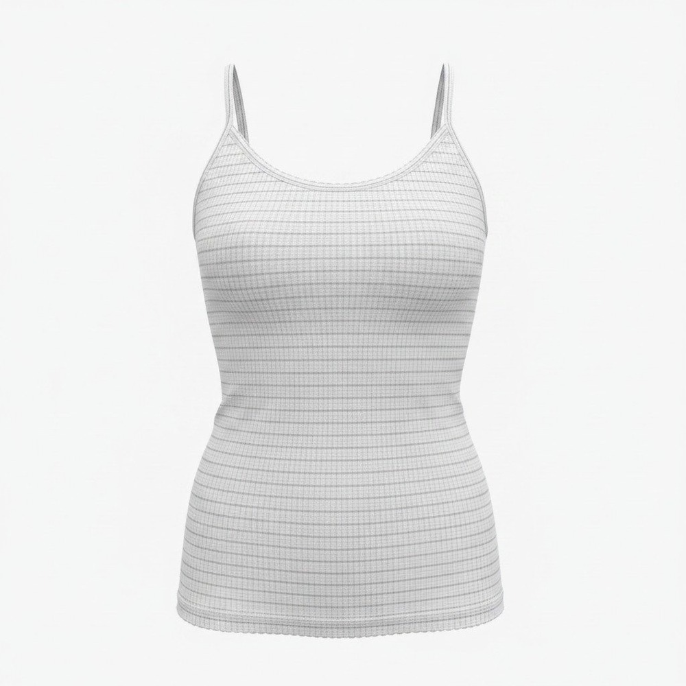 Brandy Melville Blue White Striped Ribbed Cotton Cami Top MW922L-1008SD3800QRB